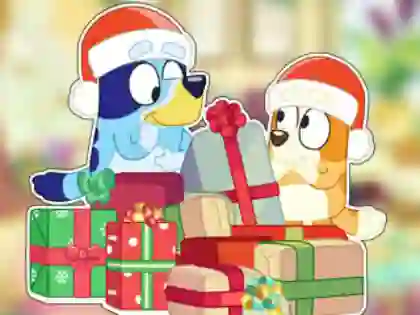 Igra Jigsaw Puzzle: Bluey Christmas Unboxing spletu