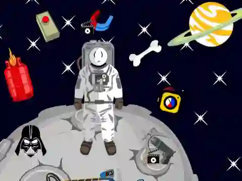 Igra Stickman in Space spletu