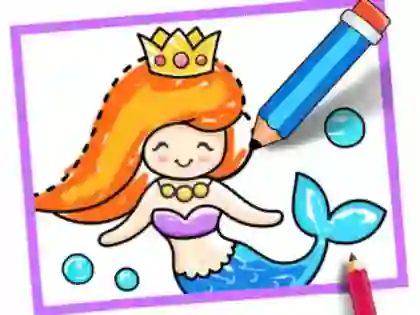 Igra Toddler Drawing: Mermaid spletu