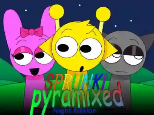 Igra Sprunki Pyramixed: Night Edition spletu