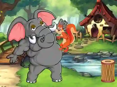 Igra Squirrel Trapped To Giant Elephant spletu