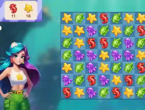 Igra Underwater Adventures: Match 3 spletu