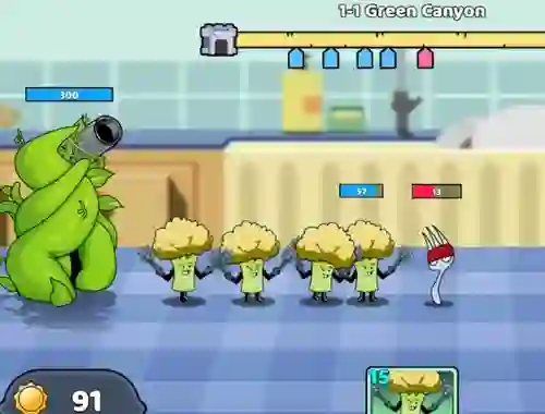 Igra Food Castle Tower Defense spletu