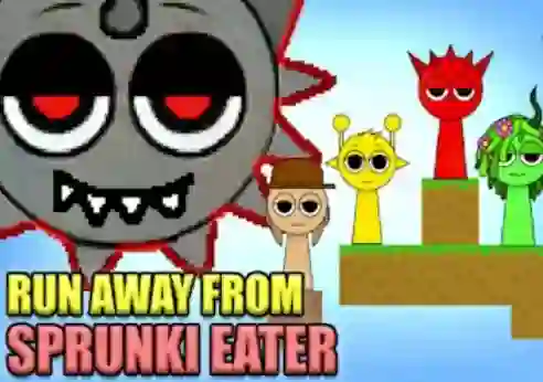 Igra Run Away From Sprunki Eater spletu