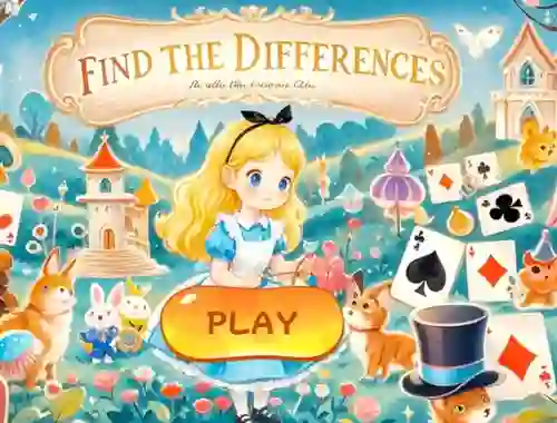 Igra Find The Differences: Alice In Wonderland spletu