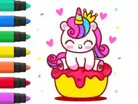 Igra Coloring Book: Unicorn Cupcake spletu