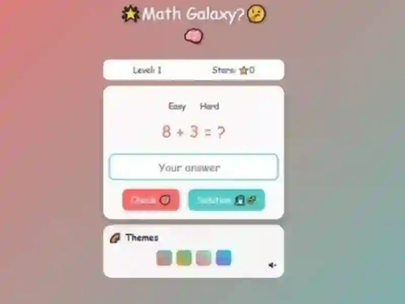 Igra Math Galaxy spletu