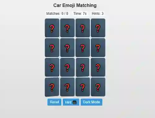Igra Car Emoji Matching spletu