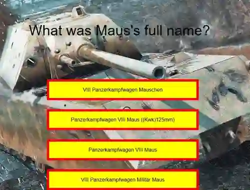 Igra Tank Quiz: Maus spletu