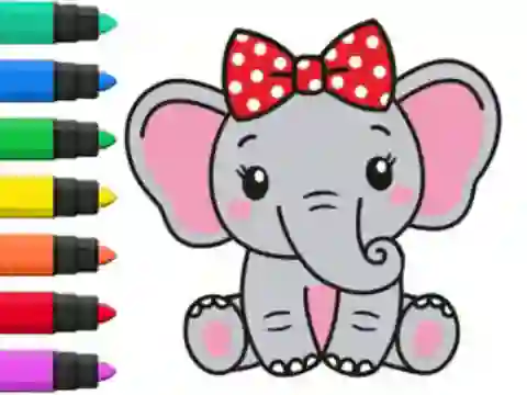 Igra Coloring Book: Elephant spletu