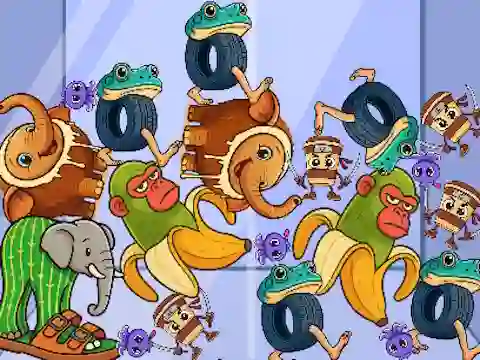 Igra Italian Brainrot: Animals Merge Puzzle spletu
