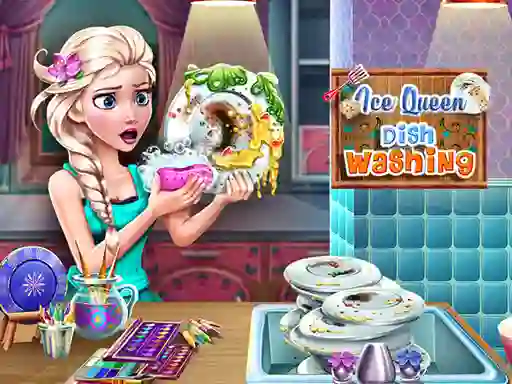 Igra Ice Queen Dish Washing spletu