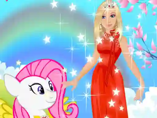 Igra Barbie and Pony Dressup spletu