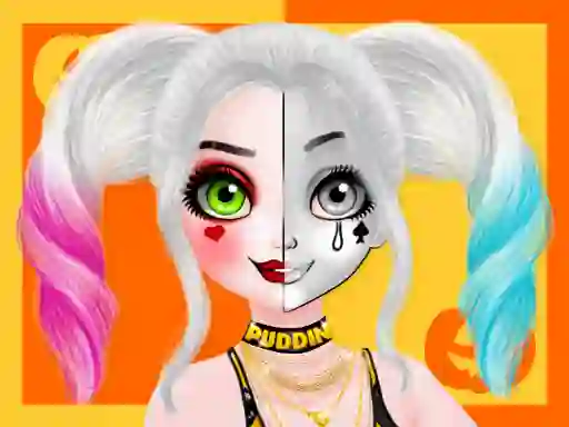 Igra Princess Halloween Makeup Halffaces Tutorial spletu