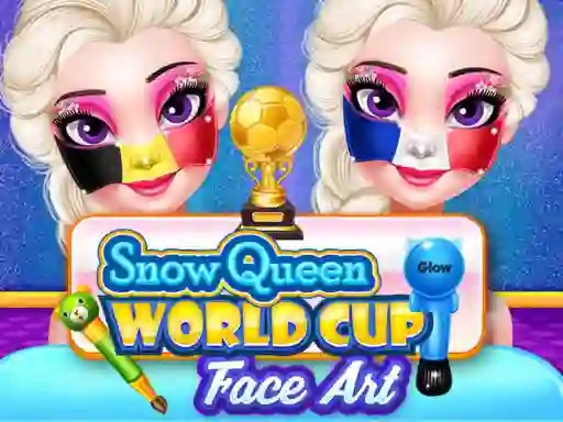 Igra Frozen Queen World Cup Face Art spletu