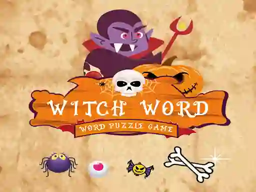 Igra Witch Word Halloween Puzzel Game spletu
