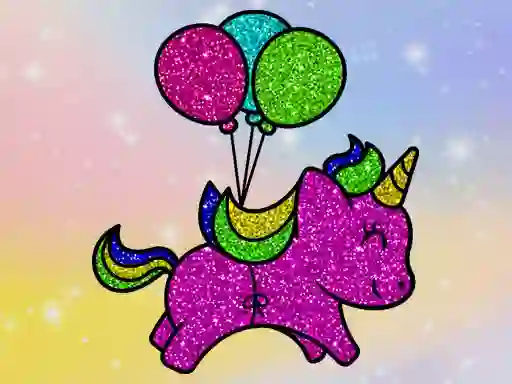 Igra Coloring Book Glittered Unicorns spletu