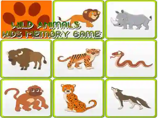 Igra Wild Animals Kids Memory game spletu