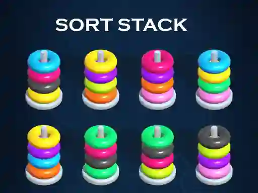 Igra Sort Stack color Hoop Game spletu