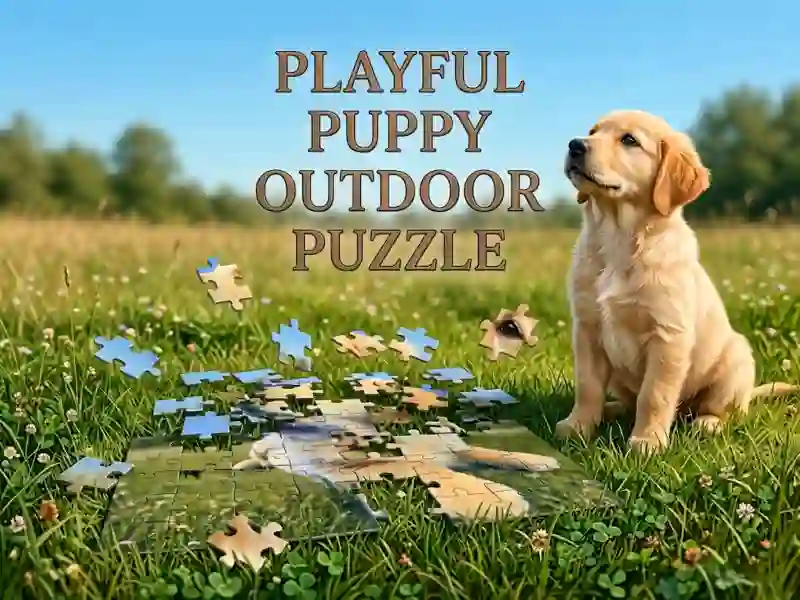 Igra Playful Puppy Outdoor Puzzle spletu