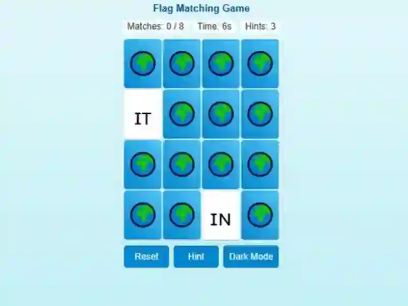 Igra Memory Match Flag Edition spletu