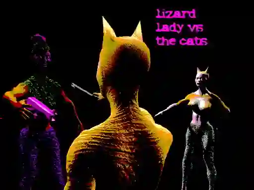 Igra Lizard Lady Vs The Cats spletu