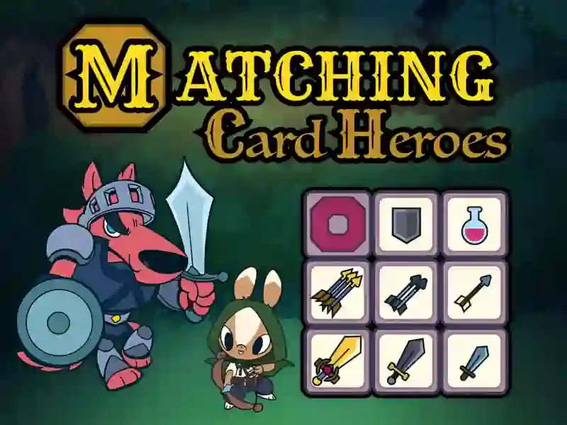 Igra Matching Card Heroes spletu