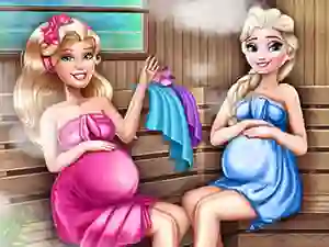 Igra Cute Mommies Pregnant Sauna spletu