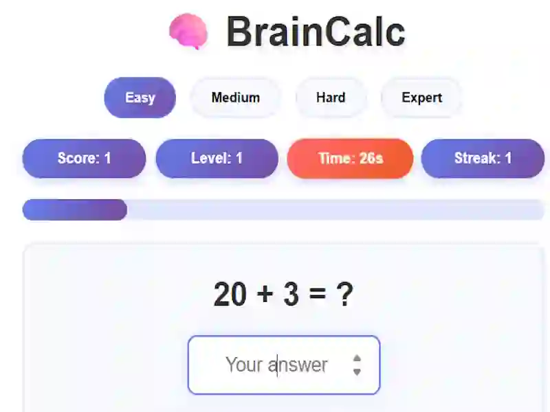 Igra BrainCalc spletu