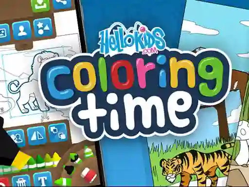 Igra Hello kids Coloring Time spletu