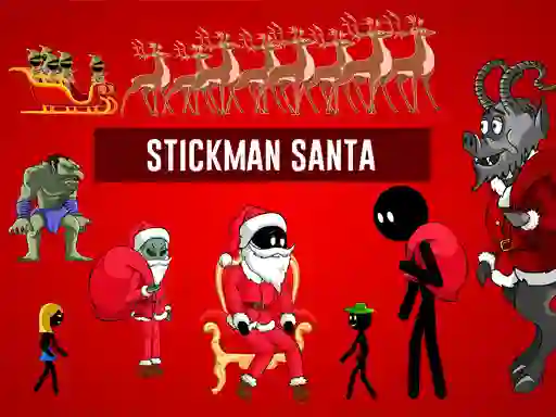 Igra Stickman Santa spletu