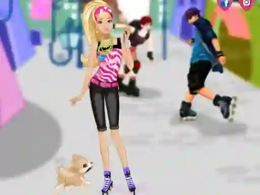 Igra Barbie on roller skates spletu