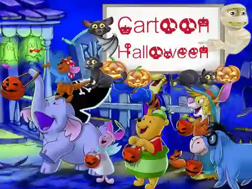 Igra Cartoon Halloween Slide Puzzle spletu