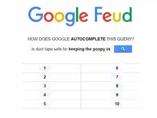 Igra Google Feud spletu