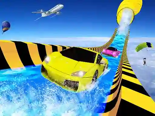 Igra Water Slide Car Racing Adventure 2020 spletu