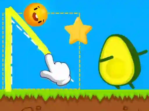 Igra Where's My Avocado Draw Lines spletu