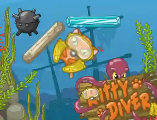 Igra Kitty Diver spletu