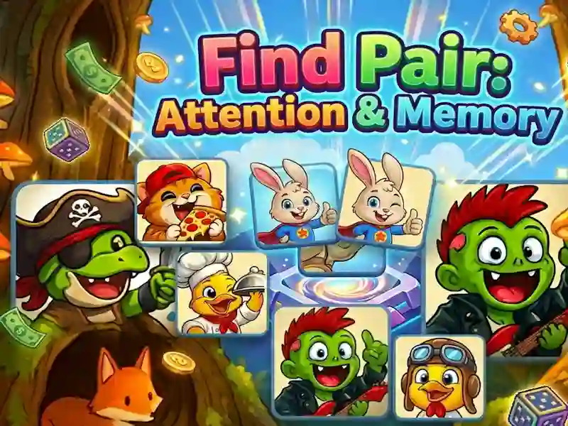 Igra Find Pair: Attention & Memory spletu
