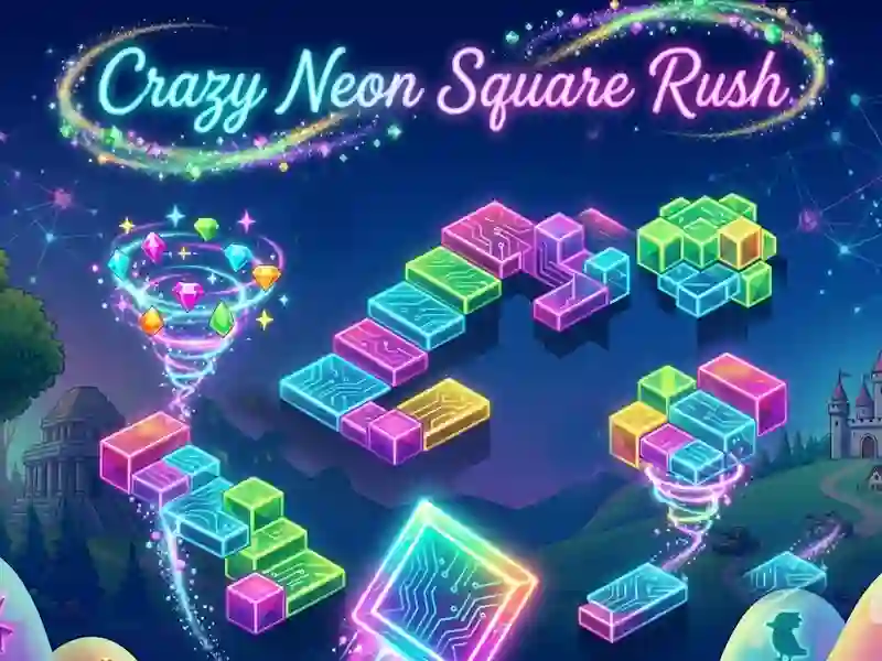 Igra Crazy Neon Square Rush spletu