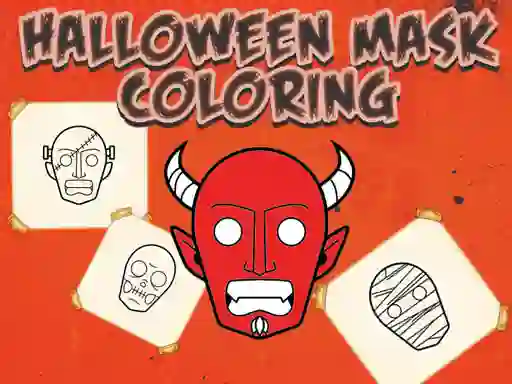 Igra Halloween Mask Coloring Book spletu
