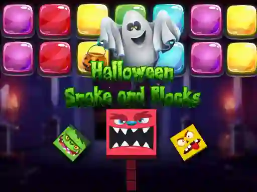 Igra Halloween Snake and Blocks spletu