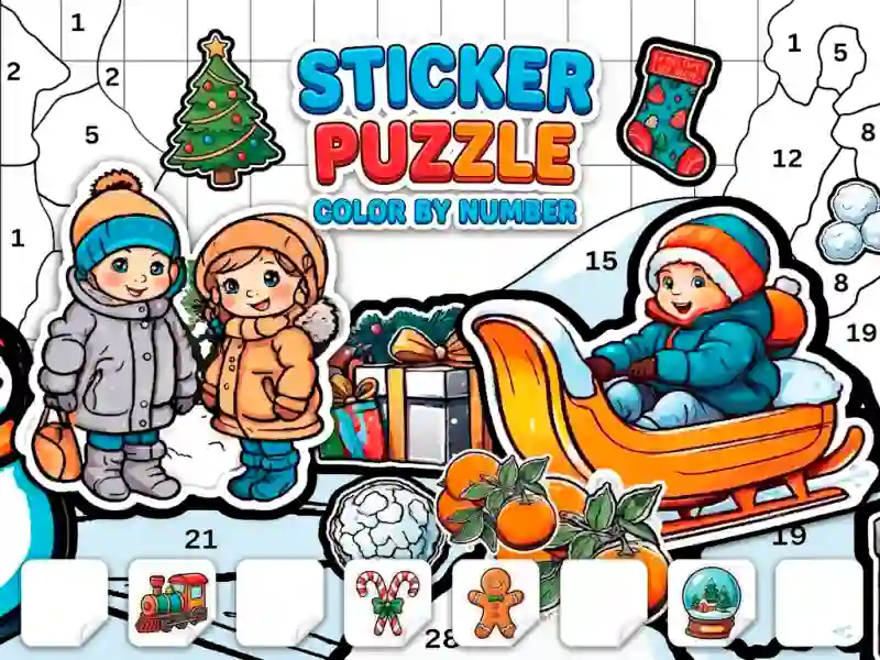 Igra Sticker Book Puzzle: Color By Number spletu