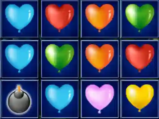 Igra Heart Balloons Block Collapse spletu