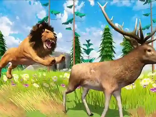 Igra Realistic Lion Hunting Animal 2024 spletu