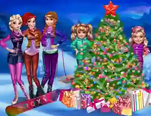 Igra Princesses Christmas tree spletu