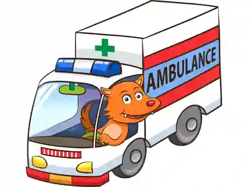 Igra Cartoon Ambulance Puzzle spletu