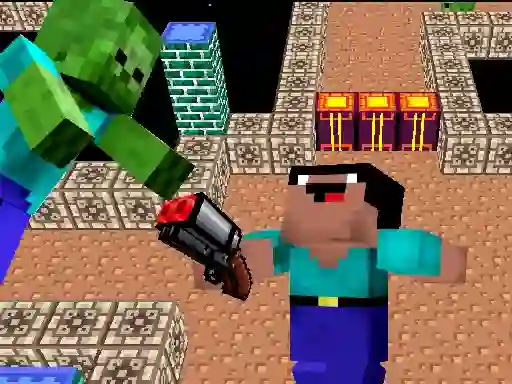 Igra Space Adventure: Noobiks Battle vs Zombies spletu