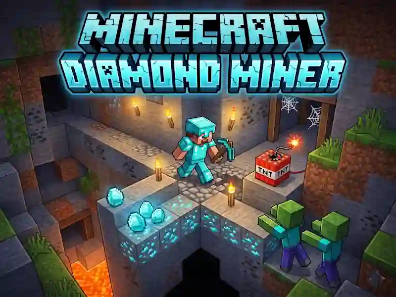 Igra Minecraft Diamond Miner spletu