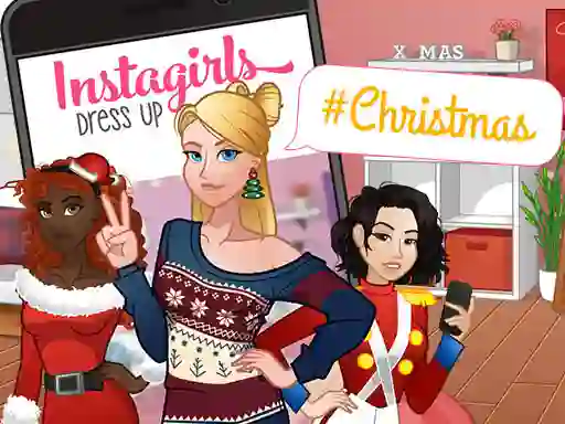 Igra InstaGirls Christmas Dress Up spletu