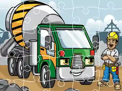 Igra Construction Trucks Jigsaw spletu